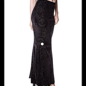 killstar burn baby burn maxi skirt fishtail